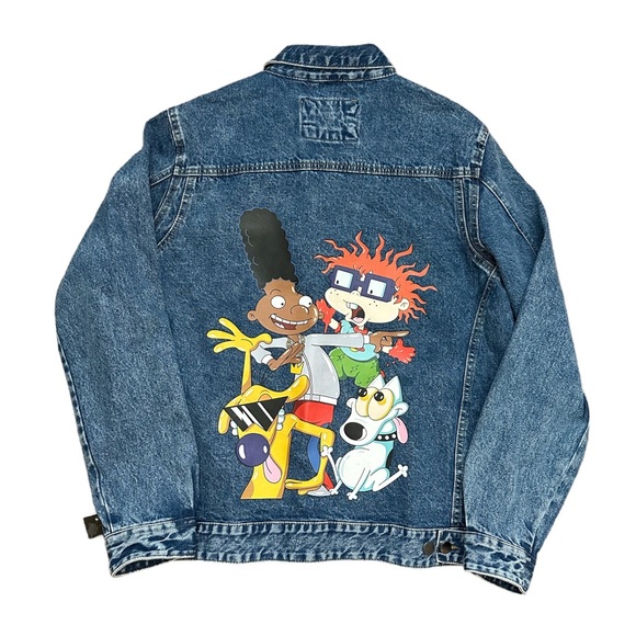 Members Only Jackets & Blazers - Member’s Only X Nickelodeon 90’s Cartoons Denim Jean Unisex Jacket Size XL